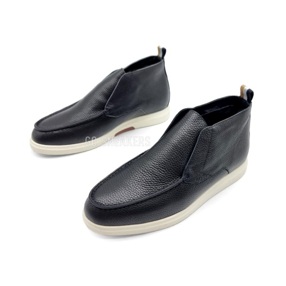 Мужские зимние ботинки Boss Winter Black Leather