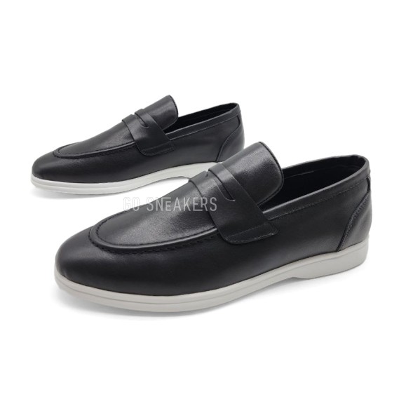 Мужские лоферы Kiton Loafers Leather Black