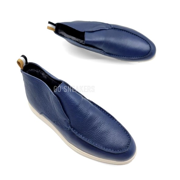 Мужские зимние ботинки Boss Winter Leather Navy