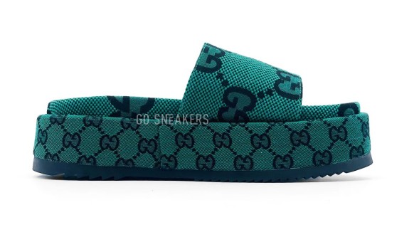 Унисекс шлепки Gucci Slippers Platform Green