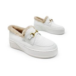 Gucci Moccasins Winter Leather White