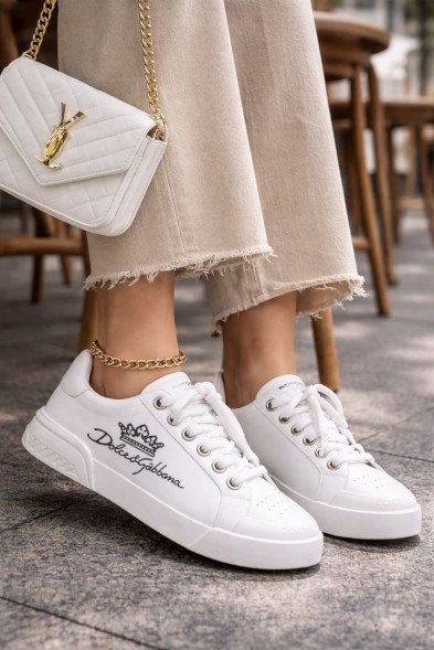 Унисекс кроссовки Dolce &amp; Gabbana Portofino Crown White