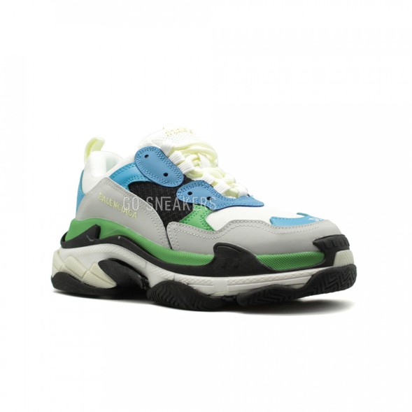 Женские кроссовки Balensiaga Triple S Blue-Grey-Green
