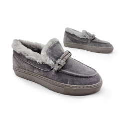 Brunello Cucinelli Winter Sneaker Suede Grey