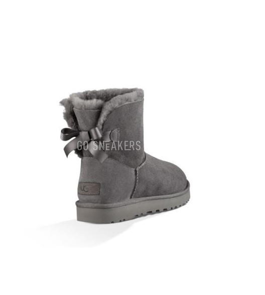 Женские мини угги с бантиками Mini Bailey Bow II Grey