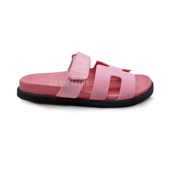 Женские сандалии Hermes Flip-flops Suede Pink