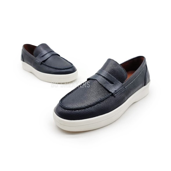 Унисекс мокасины Loro Piana Leather Black