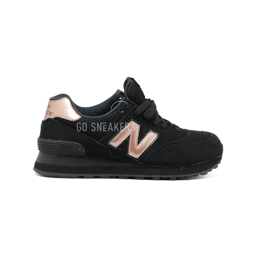 New Balance 574 Gold Rose Black