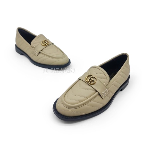 Женские слиперы Gucci Sleepers Leather Beige