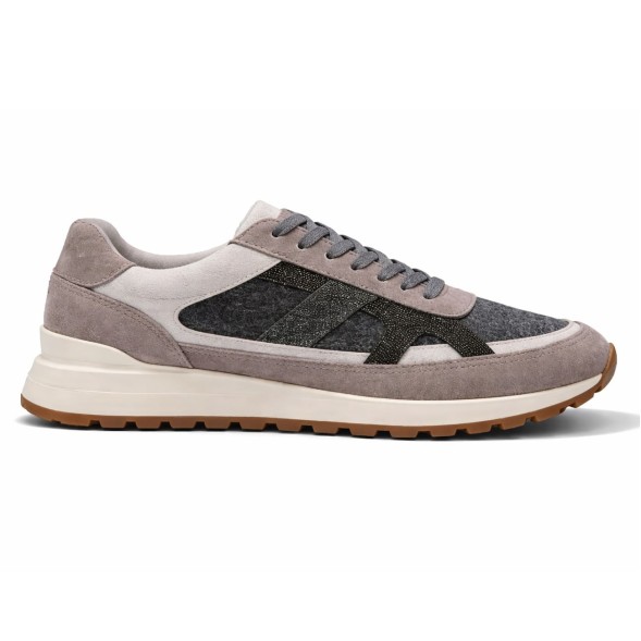 Женские кроссовки Brunello Cucinelli Suede Sneakers White/Grey