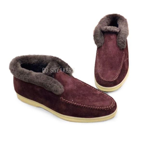 Унисекс ботинки Loro Piana Open Walk Burgundi