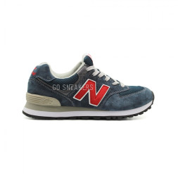 New Balance Женские 574 Navy Red 1