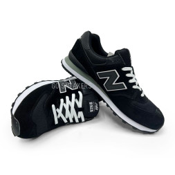 New Balance 574 Man Suede Black