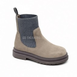 Brunello Cucinelli Suede Chelsea Boot Sand