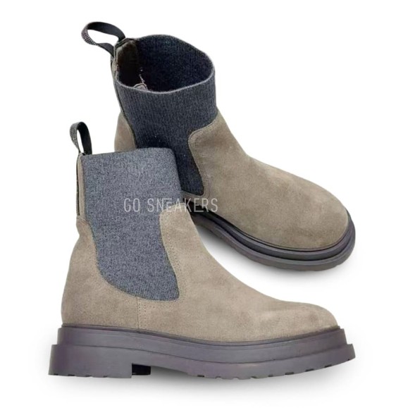 Женские челси Brunello Cucinelli Suede Chelsea Boot Sand