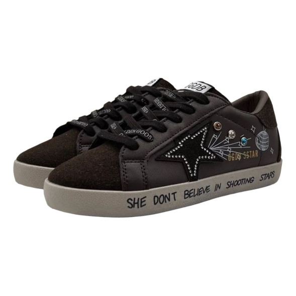 Женские кеды Golden Goose Super Star Brown Music
