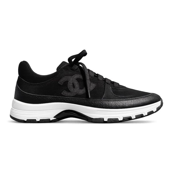 Женские кроссовки Chanel Metiers D'art Laminated and Suede Calfskin Sneakers Black