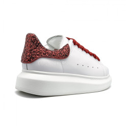 Женские кроссовки Alexander McQueen Luxe Glitter Red
