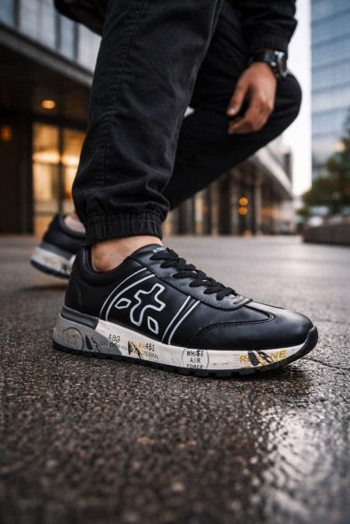 Унисекс кроссовки Premiata 483 Black Leather