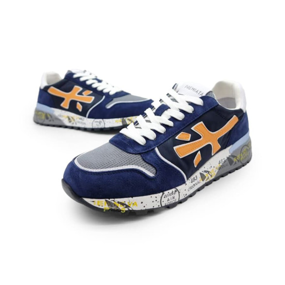 Унисекс кроссовки Premiata 483 Navy/Orange