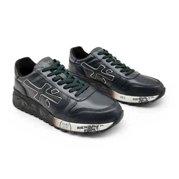 Унисекс кроссовки Premiata 483 Leather Black/Green