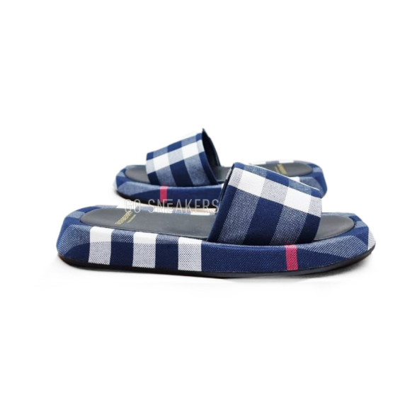 Женские шлепки Burberry Flip-flops White/Navy