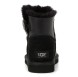 Женские мини угги с пуговицей Bailey Button Mini Metallic Black