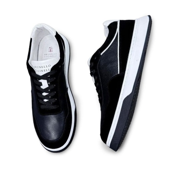 Мужские кроссовки Brunello Cucinelli Leather/Suede Black