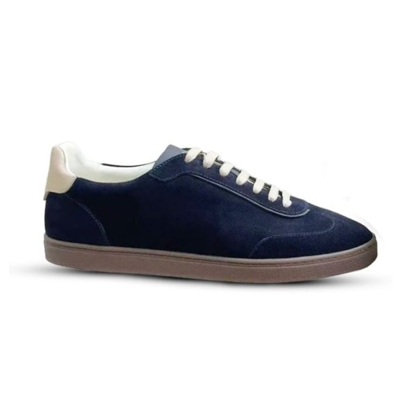 Мужские кеды Brunello Cucinelli Suede Sneakers Navy