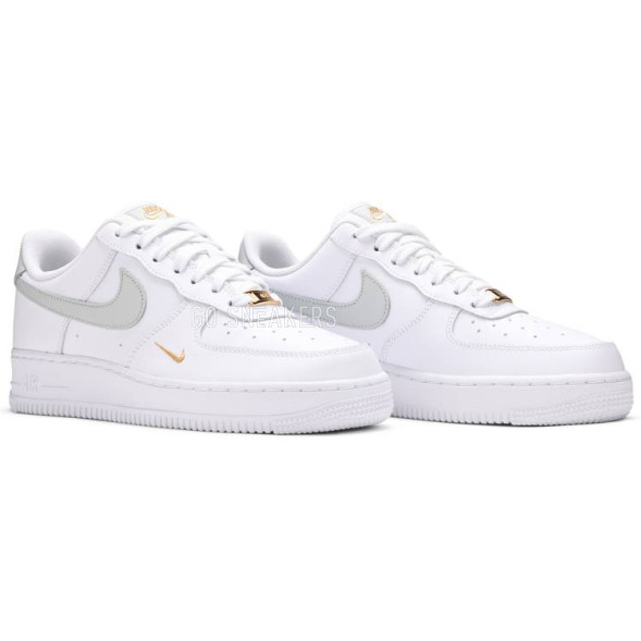 Унисекс кроссовки Nike Air Force 1 Low White Grey Gold 