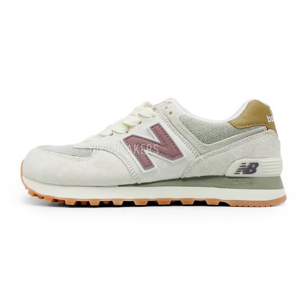 Женские кроссовки New Balance 574 Woman Suede White