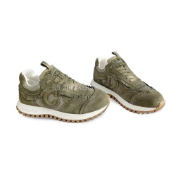 C'est Dior Suede Calfskin/Mesh Khaki